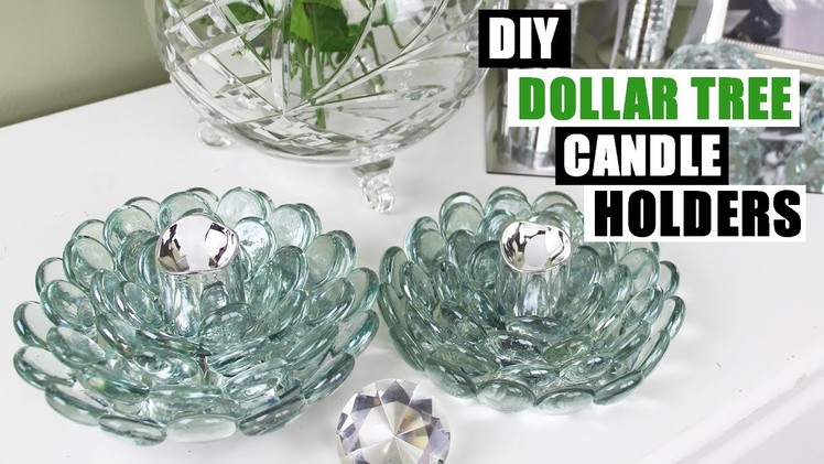 DIY DOLLAR TREE GLAM CANDLE HOLDERS Dollar Store DIY Candle Holders DIY Dollar Tree Glam Home Decor
