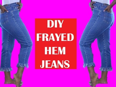DIY Frayed Hem Jeans | MOM JEANS
