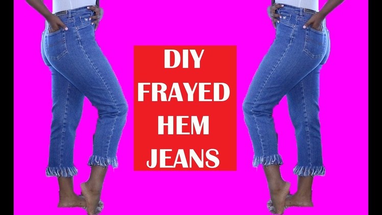 DIY Frayed Hem Jeans | MOM JEANS