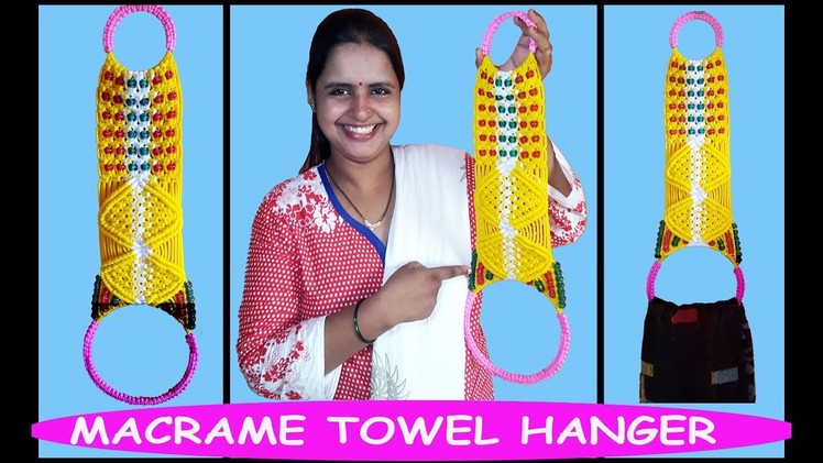 DIY How to Make Macrame Towel Hanger