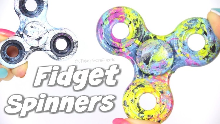 DIY HYDRO DIPPING FIDGET SPINNERS - Water Marble a Hand Spinner How To - SoCraftastic