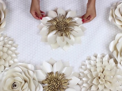 DIY Paper Flower Tutorial | My Wedding Backdrop Flowers | Template #5