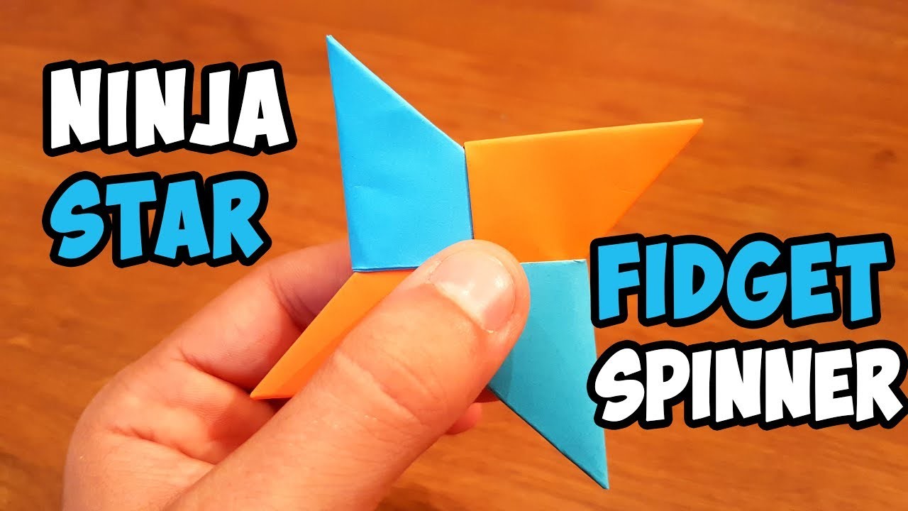 DIY Paper Ninja Fidget Spinner, Easy Ninja Star Spinner Tutorial