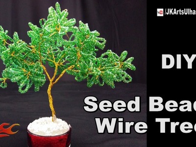 DIY Seed beads wire tree Tutorial | How to make | JK Arts 1230