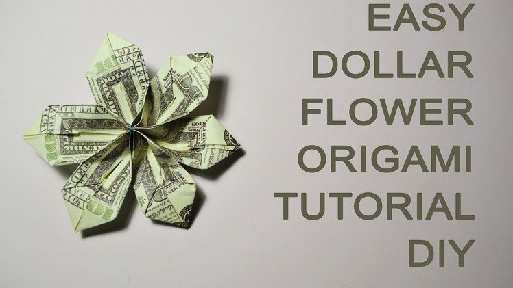 Easy Dollar Money Flower Origami Tutorial DIY Bills Gift Paper