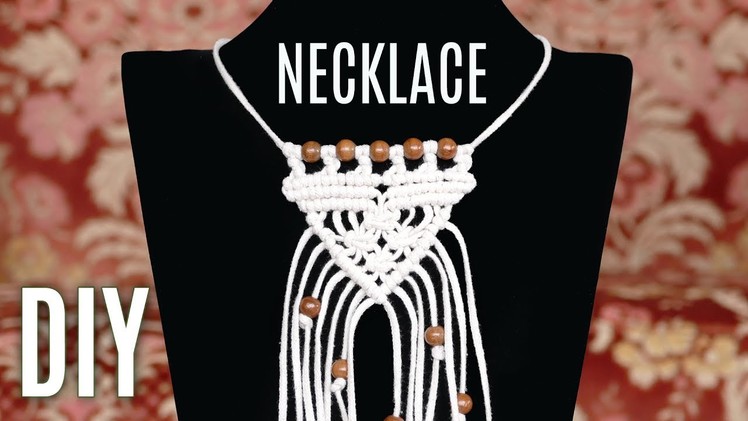 Easy Macramé Necklace Tutorial by Macrame School | DIY