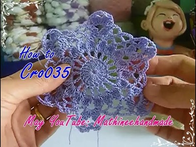 How to Cro035 Crochet pattern. ถักผังลายโครเชต์ ลายหกเหลี่ยม _ Mathineehandmade