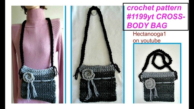 HOW TO CROCHET A CROSS-BODY BAG, free crochet pattern