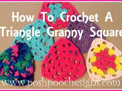 How To Crochet A "Triangle Granny Square"
