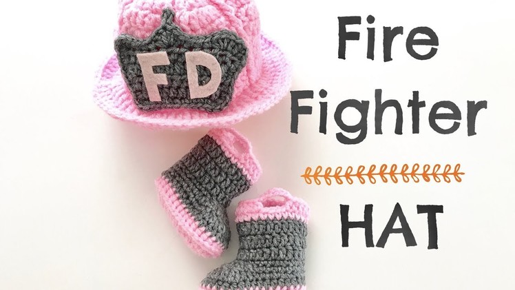 How to Crochet Fire Fighter Hat (0-3 months)