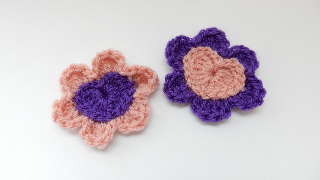 How to Crochet my Heart Flower