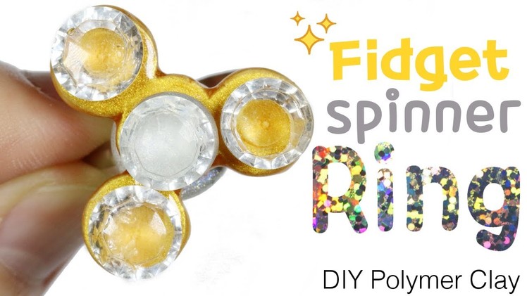 How to DIY Fidget Spinner Ring Polymer Clay Tutorial