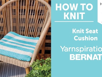 How to Knit a Seat Cushion with Bernat Maker Home Dec