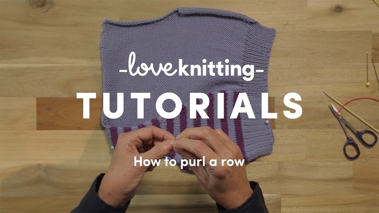 How To Knit - Purl Stitch (US Terminology)