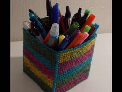How to make a Plastic Canvas Memo and Pen Holder