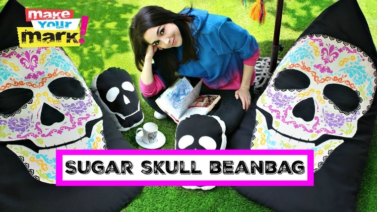 How to: Sugar Skull Beanbag Chair and Skull Pillow