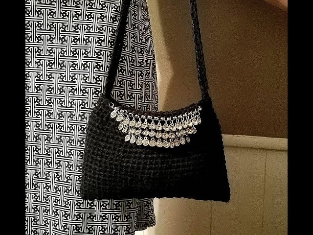Learn How To #Crochet "The Little Black Bag" Purse TUTORIAL #387 SOUFEEL JEWELRY REVIEW