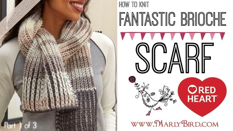 Learn How to Knit Fantastic Brioche Scarf Part 1 of 3