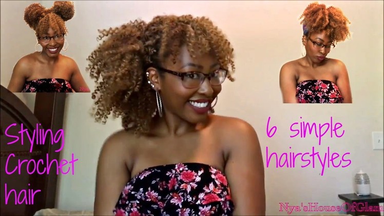 Simple ways to style big curly crochet hair????????????