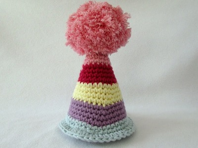 VERY EASY crochet party hat tutorial - any size