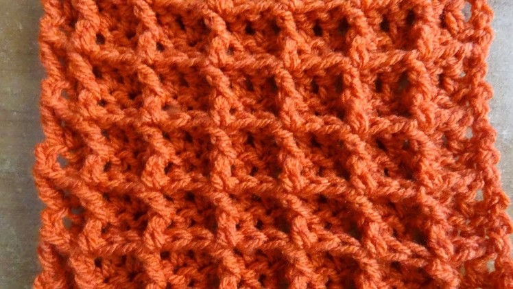 Waffle Stitch - Right Handed Crochet Tutorial
