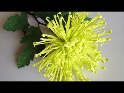 ABC TV | How To Make Spider Chrysanthemum Paper Flower From Crepe Paper - Craft Tutorial