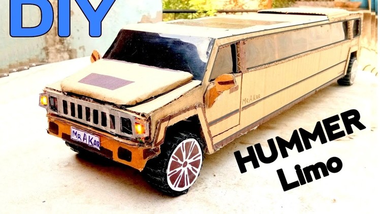 Cardboard Hummer Car || How to make RC Hummer Limousine ||Hummer limo toy car || DIY Hummer at home
