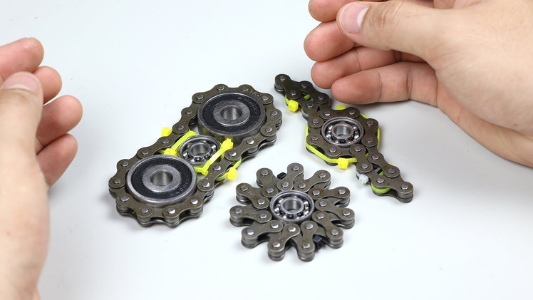 DIY 3 Style Spinners Fidget Chain - How to Make
