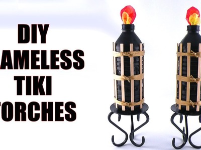 DIY Flameless Tiki Torches - How to Make Flameless Tiki Torches