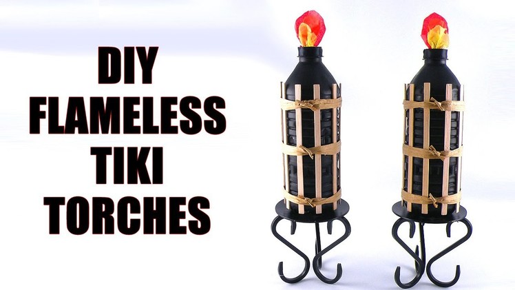 DIY Flameless Tiki Torches - How to Make Flameless Tiki Torches