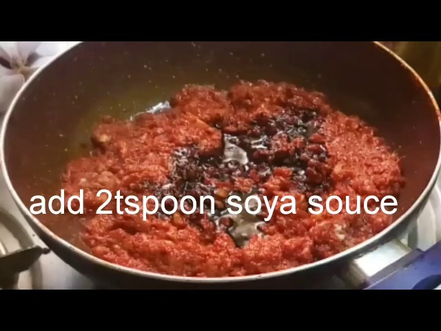Homemade Schezwan sauce recipe.how to make schezwan sauce .Ramzan special  (English subtitle)