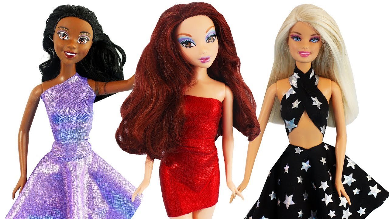 how-to-make-3-barbie-clothes-no-sew-no-glue-doll-clothes