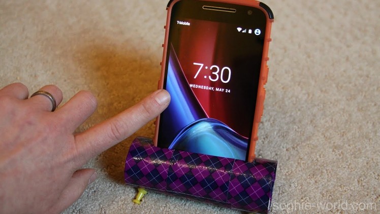 How to Make a Cell Phone Stand from a TP Tube | Sophie's World