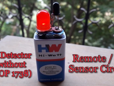 ✔How to make a mini "Remote Sensor.IR Detector" Circuit using IR Receiving L.E.D.
