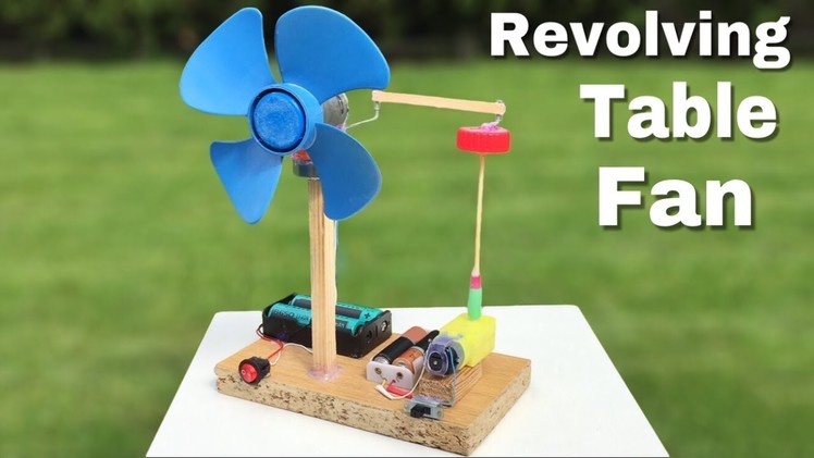 How to Make a Mini Revolving Table Fan at Home - Easy to Build - Amazing idea