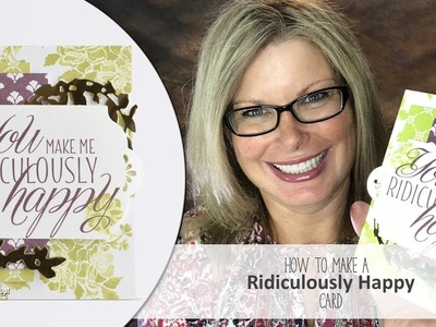 How to make a Ridiculously Happy "Wow" card featuring Stampin Up Lovely Friends