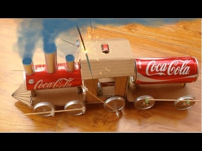 How to Make a Train (Electric Car) of Coca-Cola Cans - Awesome train DIY Trailer