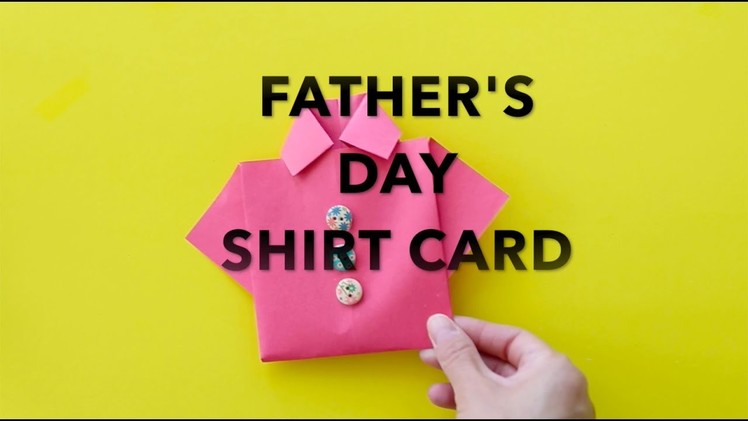 How To Make An Easy Origami Shirt Card  For Father's Day