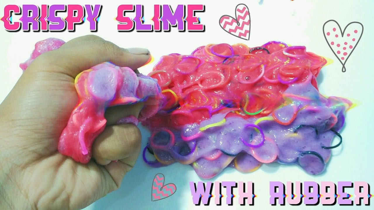 How to make crispy slime With rubber!? - Very easy recipe!