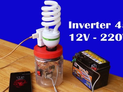How to make easy mini inverter 12V to 220V Circuit 45W