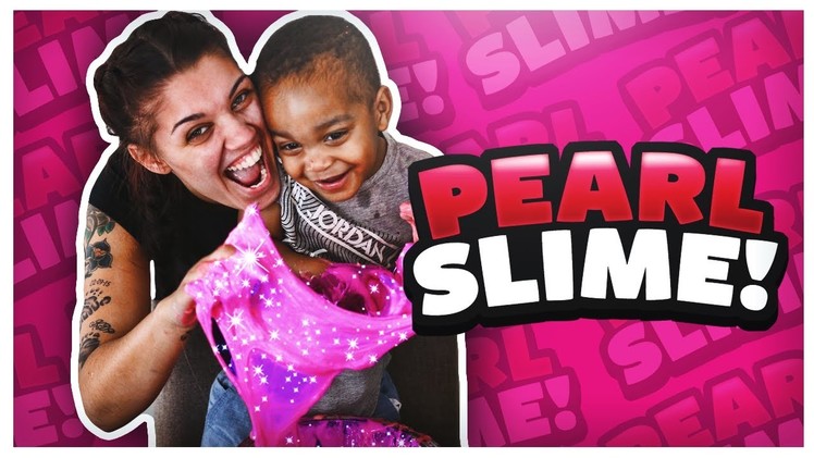 HOW TO MAKE GIANT PEARL SLIME | DIY SHINY SHIMMERY SQUISHY SLIME!!