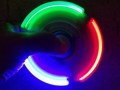 How To Make  LED Hand Spinner at home  II Fidget Toy II
