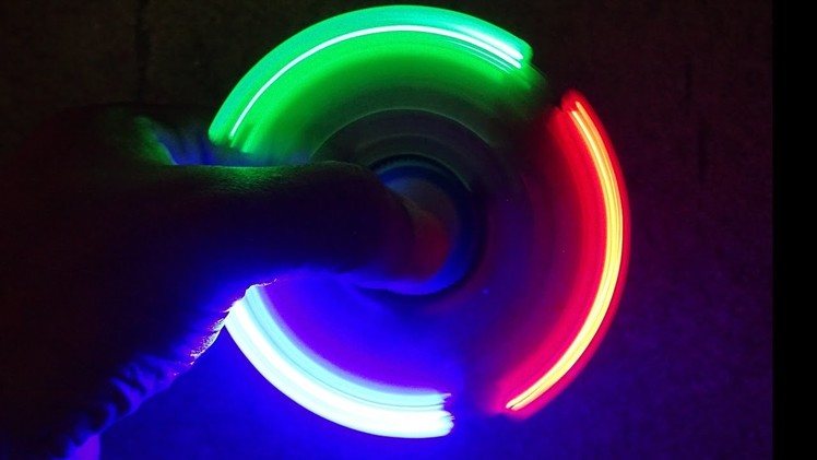 How To Make  LED Hand Spinner at home  II Fidget Toy II