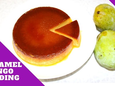 How To Make Mango Pudding Without Oven | Caramel Mango Flan Recipe | Mango Purin | Mango Dessert