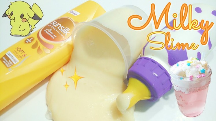 How to make milky slime with conditioner!