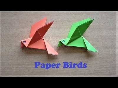 How to Make Paper Bird Origami Flapping Birds - Paper Bird Making