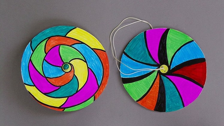 HOW TO MAKE PAPER SPINNERS. EASY PAPER CRAFTS FOR KIDS