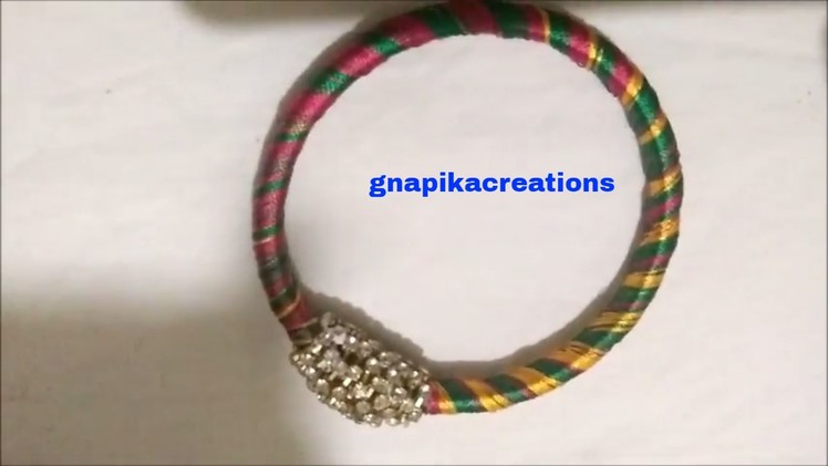 How to make silk thread multi color bracelet model