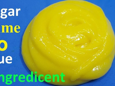 How To make Slime only 2 ingredicent No Glue with Sugar ! Easy