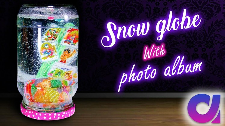 How to make snow globe with photo album inside the jar | best out of waste | Artkala 203
